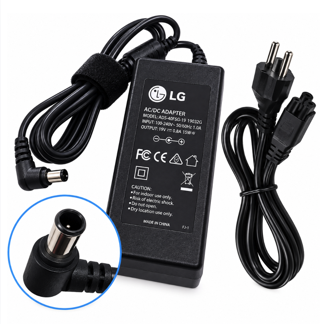 ADAPTADOR PARA MONITOR LG 19V 0.8A CONECTOR DC 6.5X4.4MM 15W